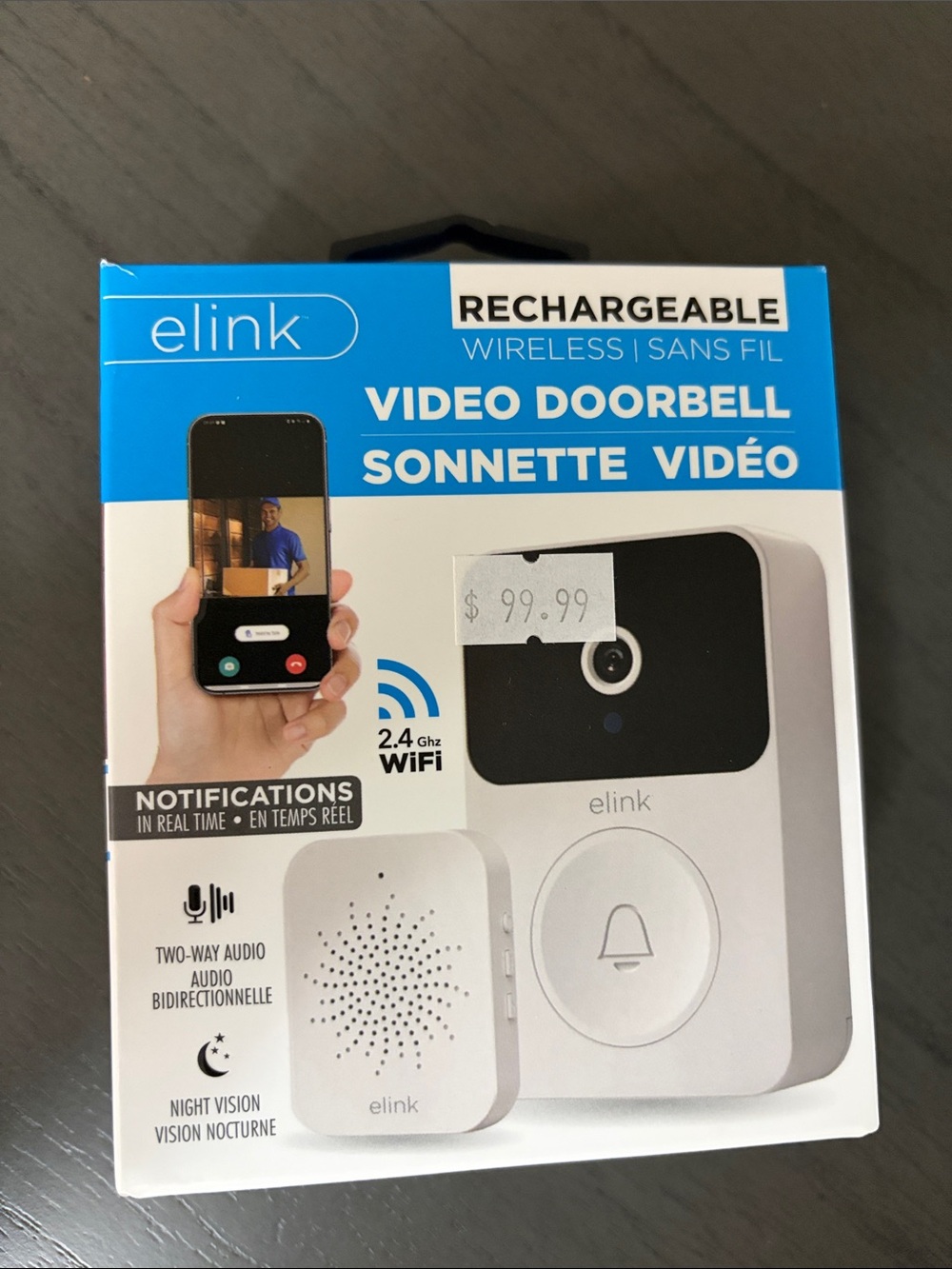 Smart Wireless Doorbell Kit - White (open box)